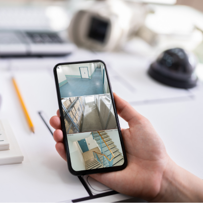 Camden security camera feed on cell phone